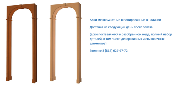 Арки межкомнатные в наличии